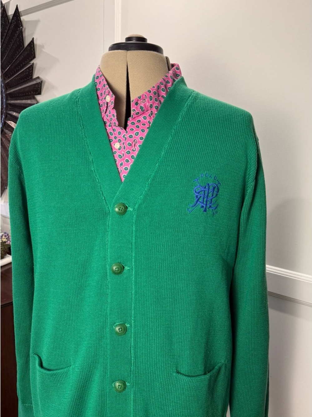 Polo Ralph Lauren XXL Green Cardigan – NWT/NWOT Never Worn 🔥